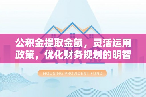 东丽公积金提取金额，灵活运用政策，优化财务规划的明智选择