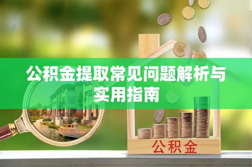 东丽公积金提取常见问题解析与实用指南
