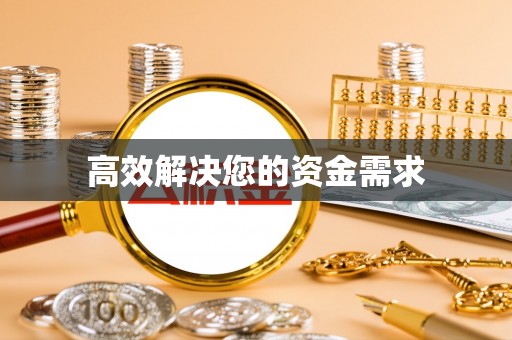 东丽高效解决您的资金需求